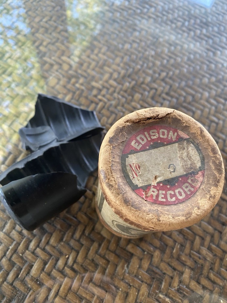 Edison Gold Moulded Cylinder Record #1365 plus additional case.