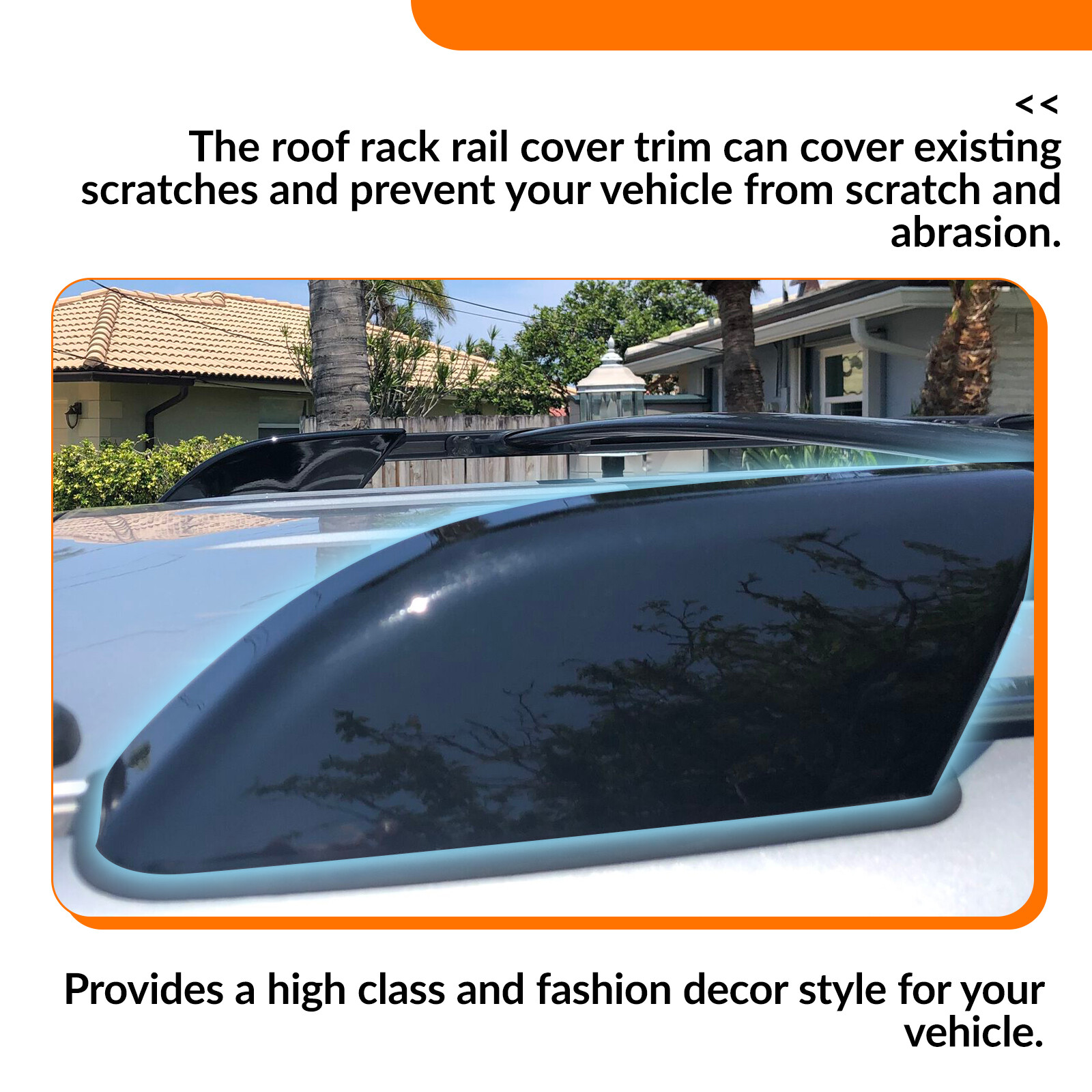 For Toyota 4Runner N210 2003-2009 4PCS Roof Rail Rack End Cover Shell Cap Black