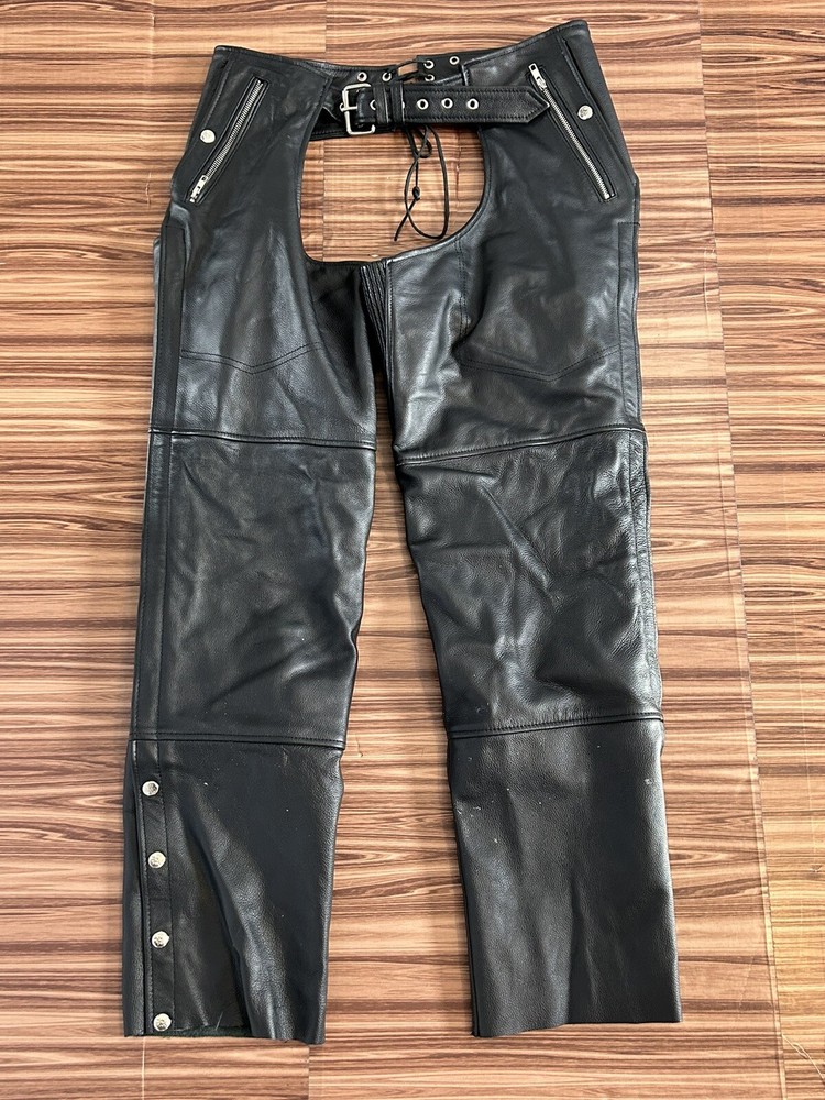 First Classics Leather Motorcycle Chaps Biker Pants size XL