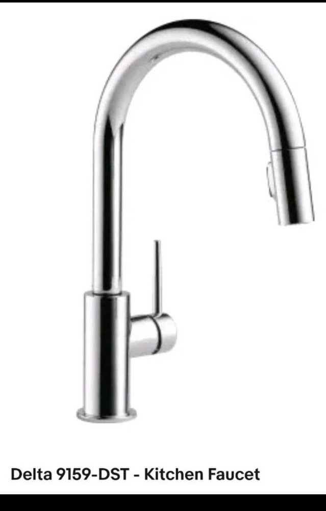Delta 9159-DST Trinsic Pull-Down Kitchen Faucet, Chrome. NEW