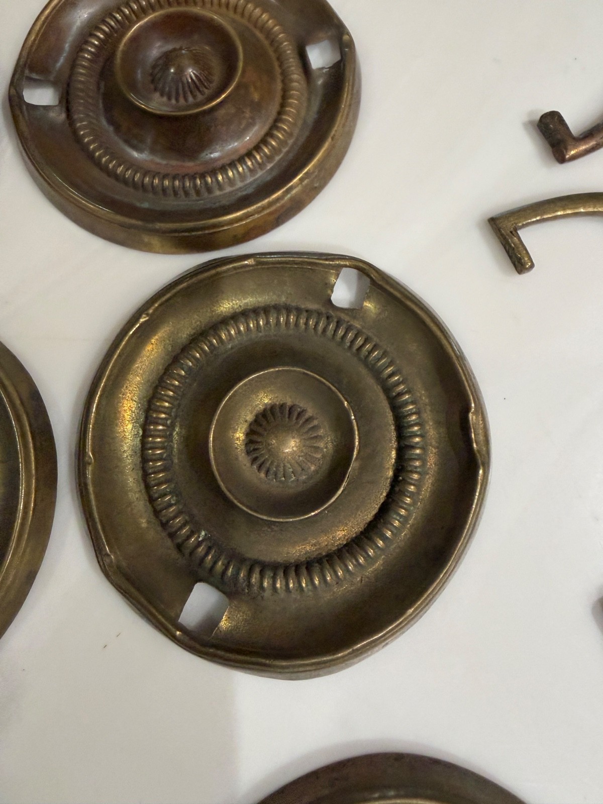 antique Hepplewhite round bail pulls 1810 English George parts restoration set