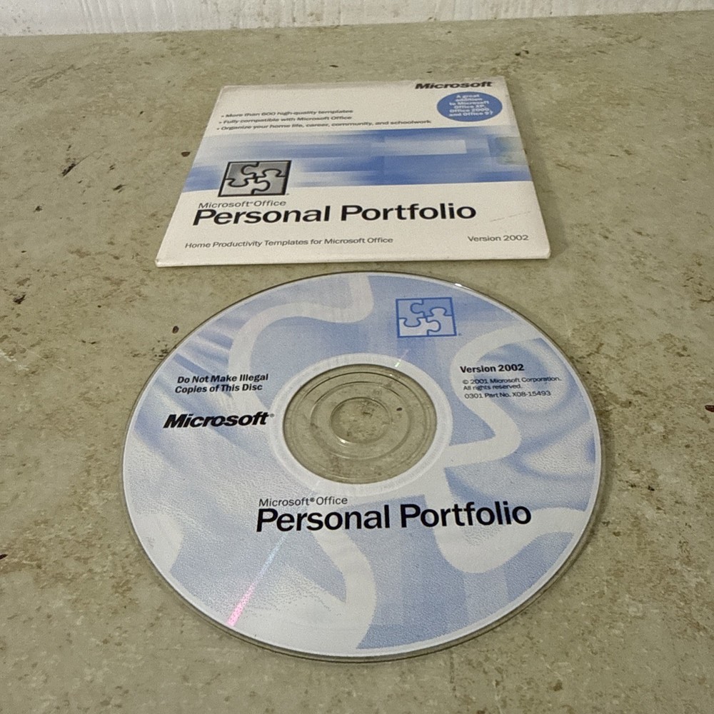 Microsoft Personal Portfolio Cd