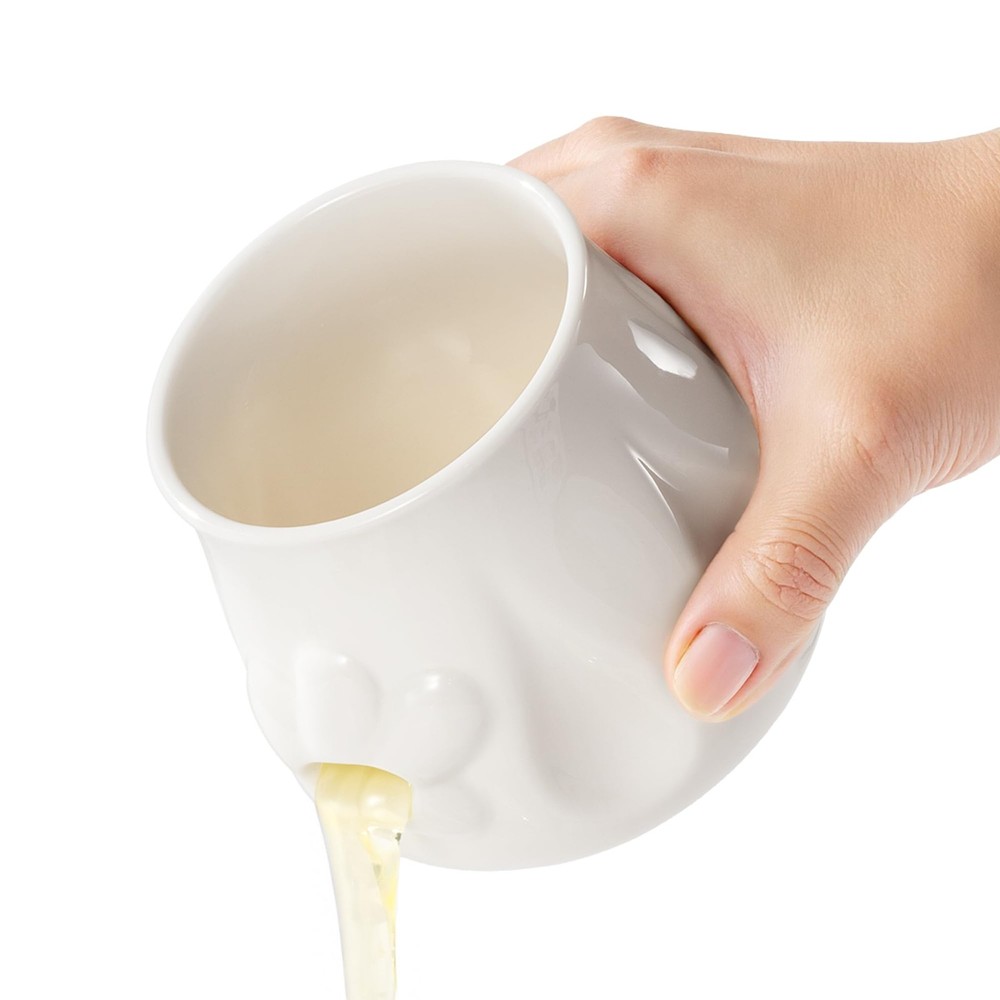 LiZhao Egg Yolk Separator, Ceramics Cute Egg Separator White Separator, Pract...