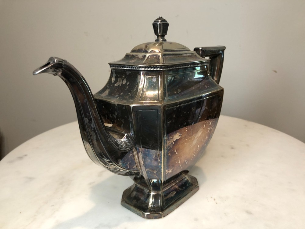 Antique Pairpoint Silverplate Teapot Pitcher 0327 W.M. Mounts EPNS
