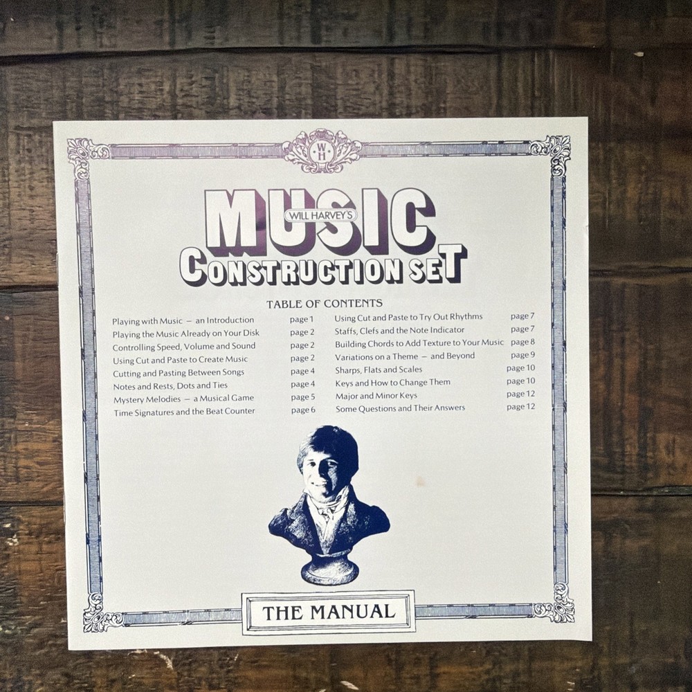 Commodore 64 Software Music Construction Set 1983 EA Will Harvey's