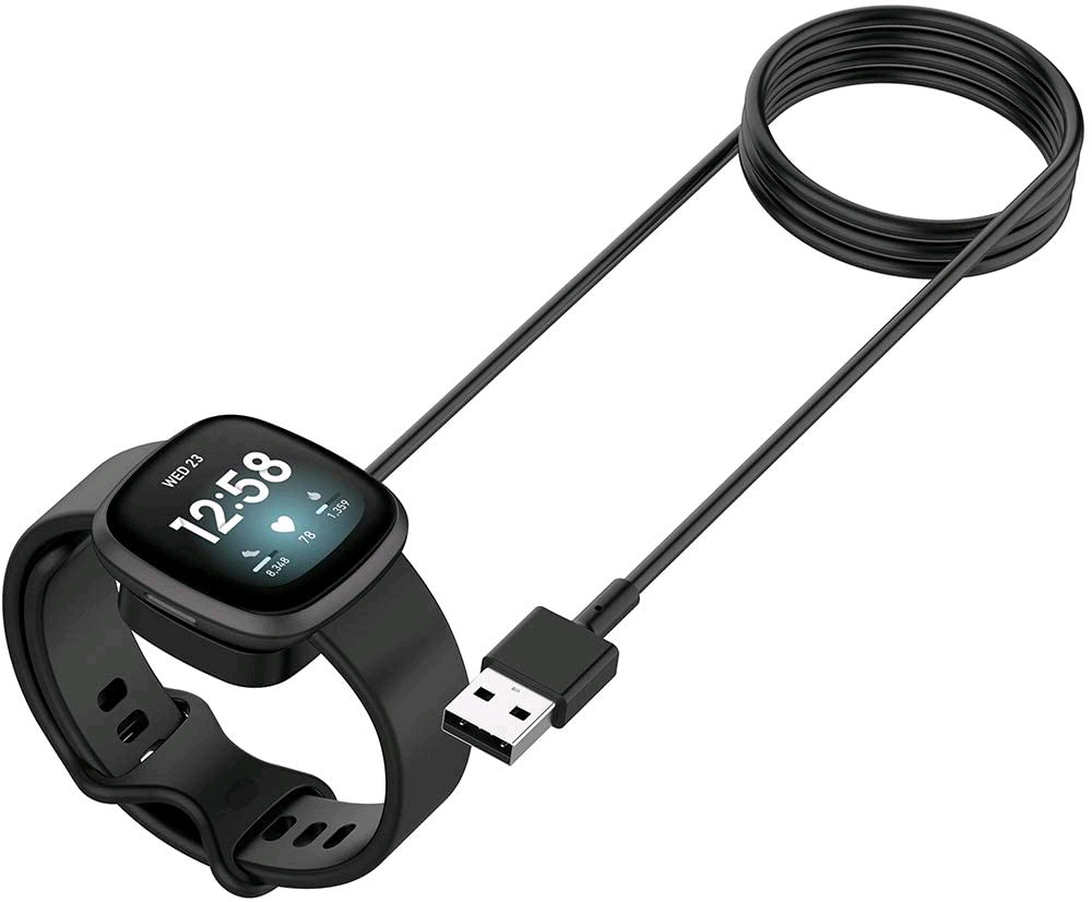 For Fitbit Versa3/Sense Watch Charger Cable Replacement Dock USB Charging Cradle