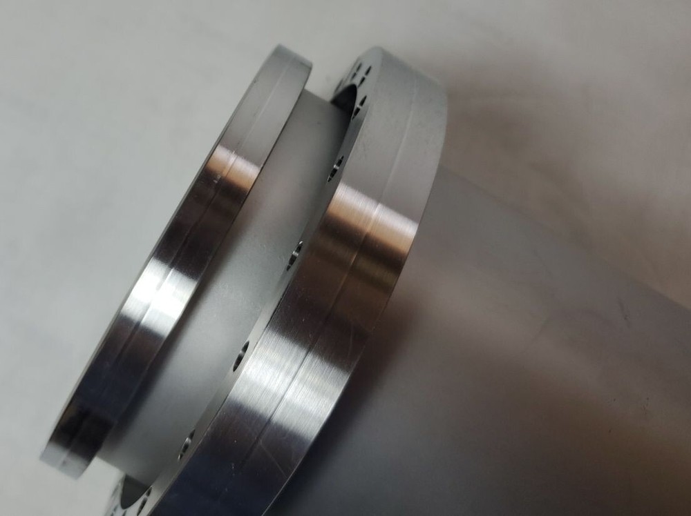 8" Conflat Flange to 2.75" Conflat Reducing Tee ~11" Long - Vacuum Stainless