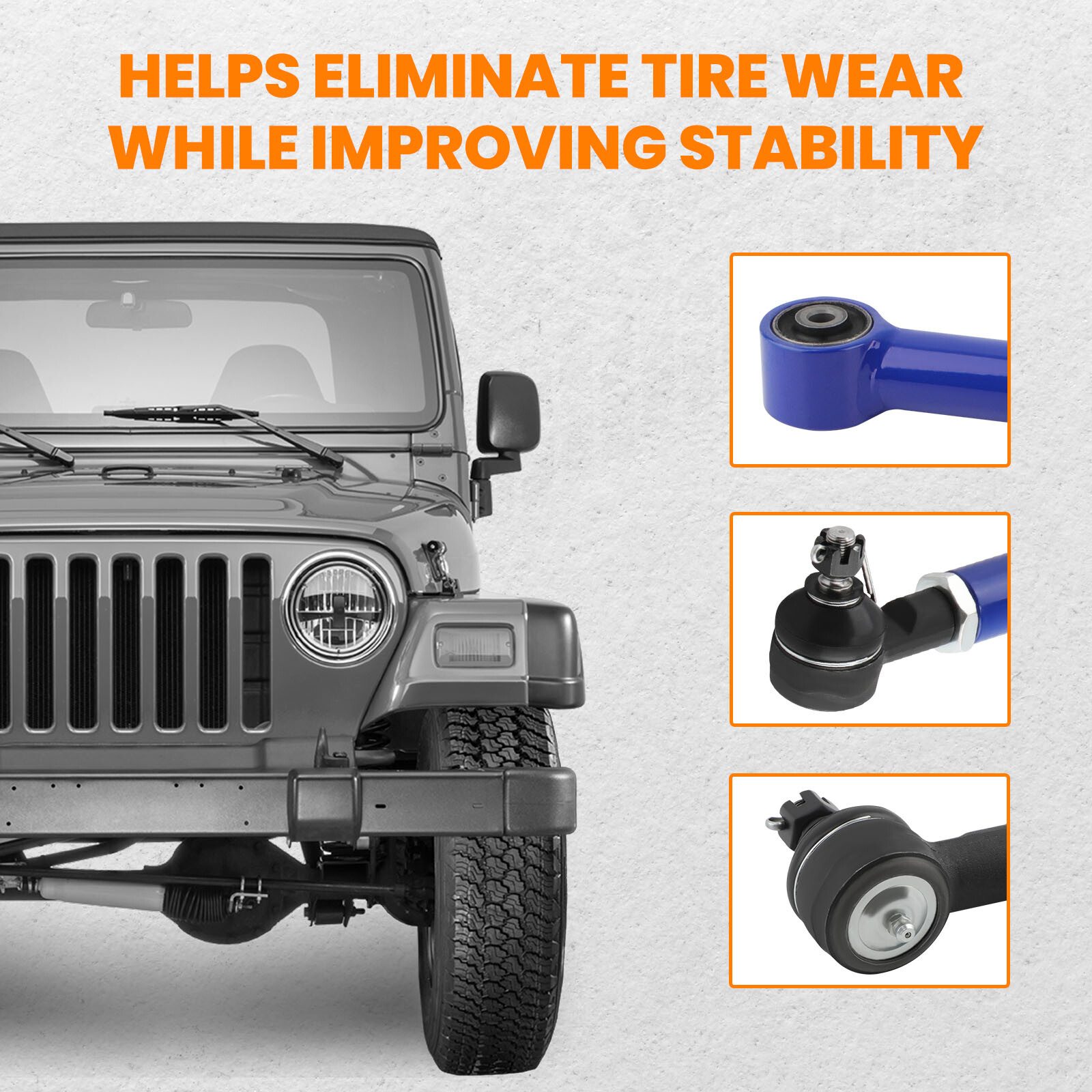 Adjustable Front Track Bar For Jeep Wrangler TJ & Cherokee XJ w/1.5-4.5" Lift