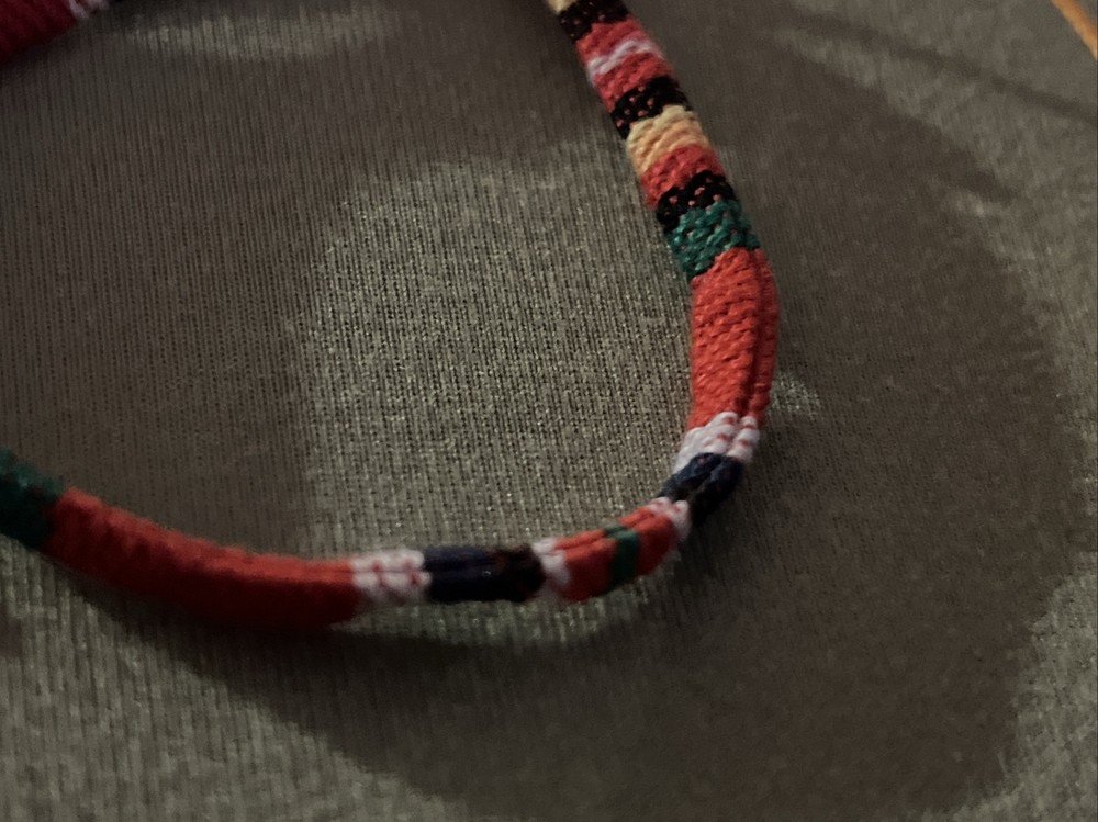 NEW BOHO BRAID THREAD FRIENDSHIP BRACELET ADJUSTABLE THICKER ORANGE