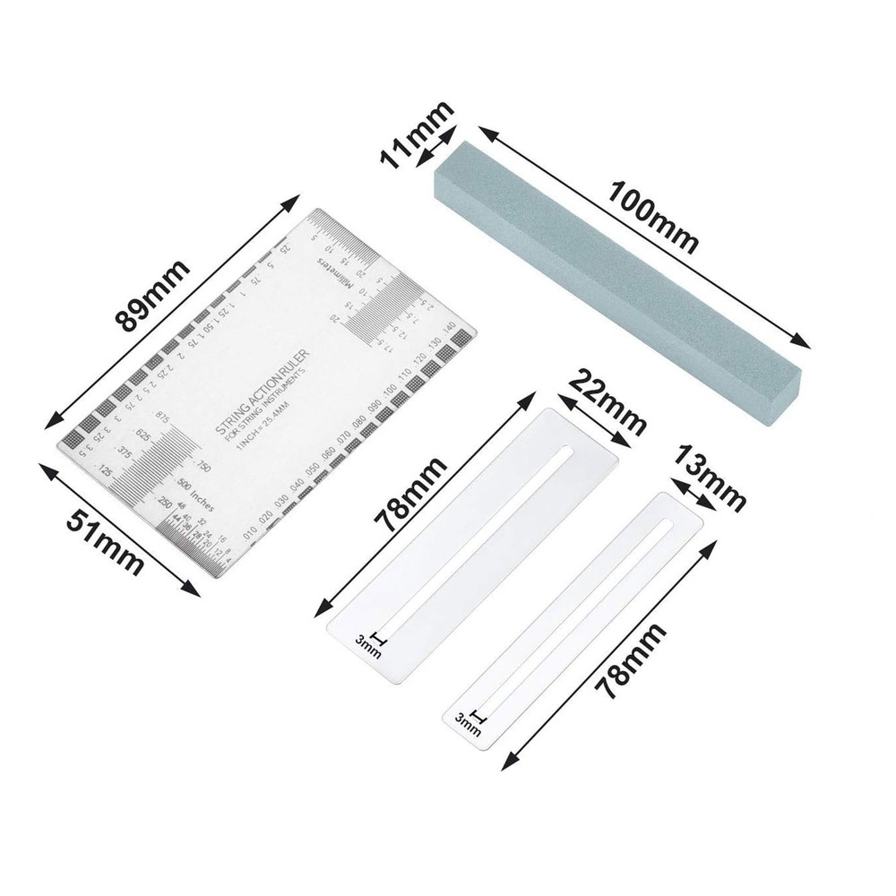 14Pcs Understring Radius Gauge For Guitar Bass Setup Luthier DIY Luthier Tools