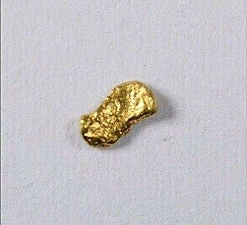 Alaskan-Yukon BC Gold Rush Natural Gold Nugget 0.10 Grams Genuine "In Bottle"