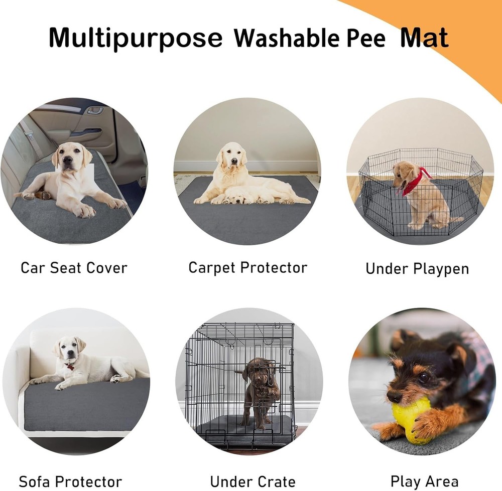 Multi-Functional 2 Pack Dog Mats - Extra Large, Fast Absorbent & Cozy 36x48in