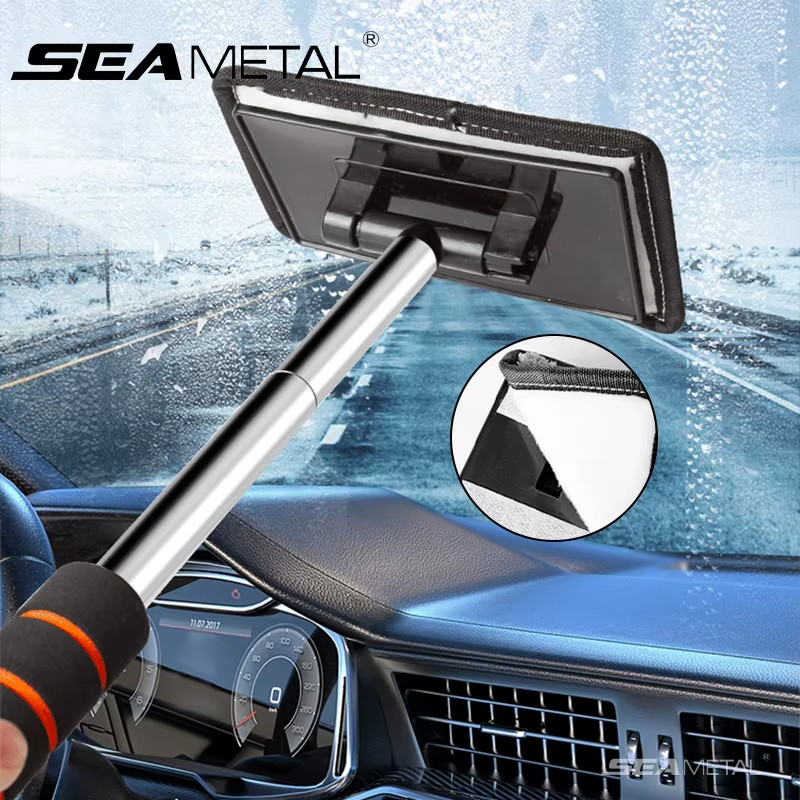 Car Windshield Defogging Brush Telescopic Handle Glass Cleaning Tool ✨
