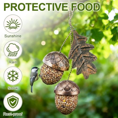 Acorn Bird Feeder Outdoor Garden Hanging Feeding Station Sturdy Squirrel