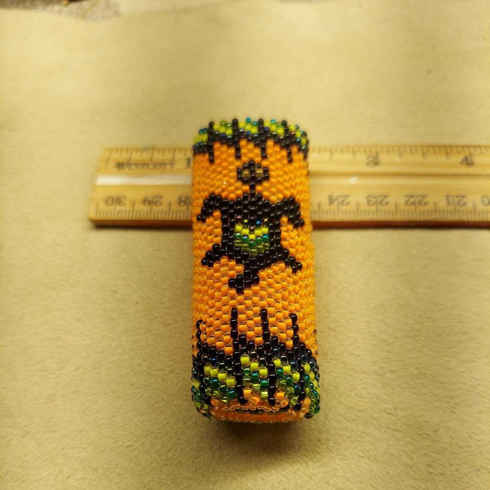 Beaded Lighter Case Turtle