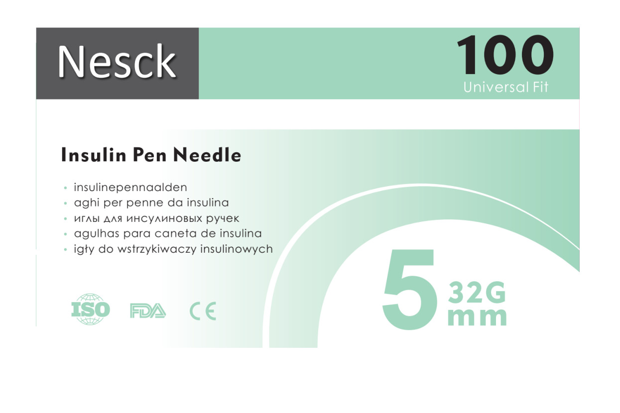 5 Boxes x 100 Insulin Tips, 32G x 5mm, Only $6.99 per Box