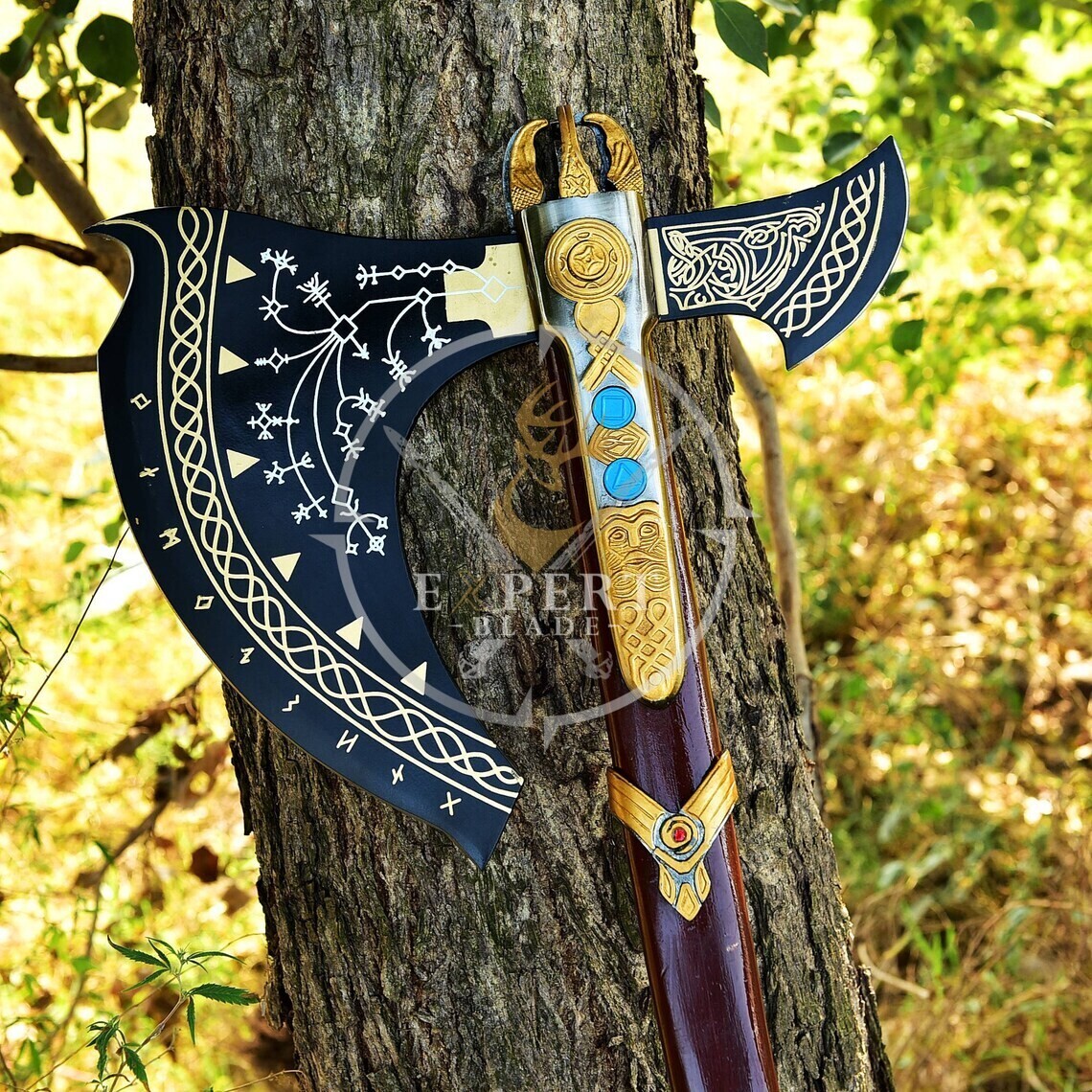 God of War Axe, Medieval God of War Kratos Axe, Viking Axe, Celtic Axe, Gift