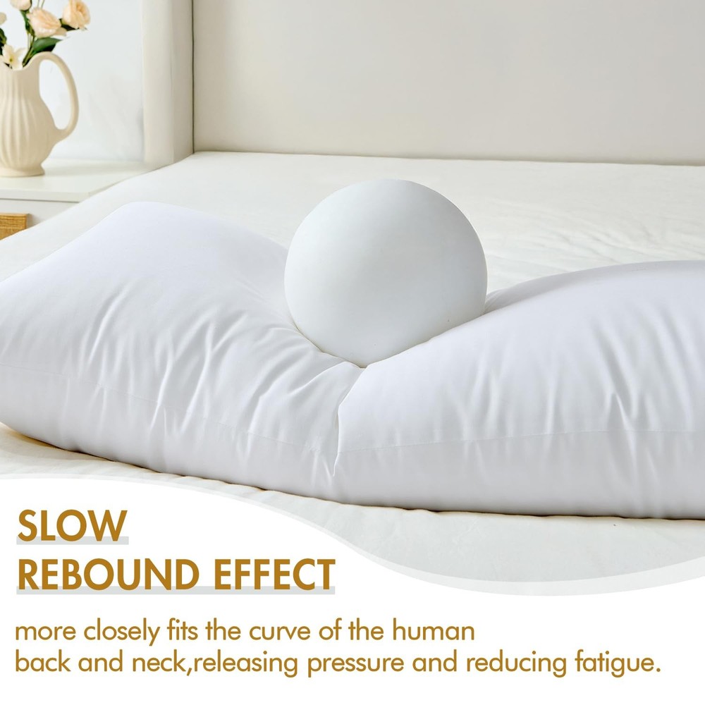 MIULEE 14x22 Synthetic Down Alternative Pillow Insert Fluffy Soft Throw Pillow C