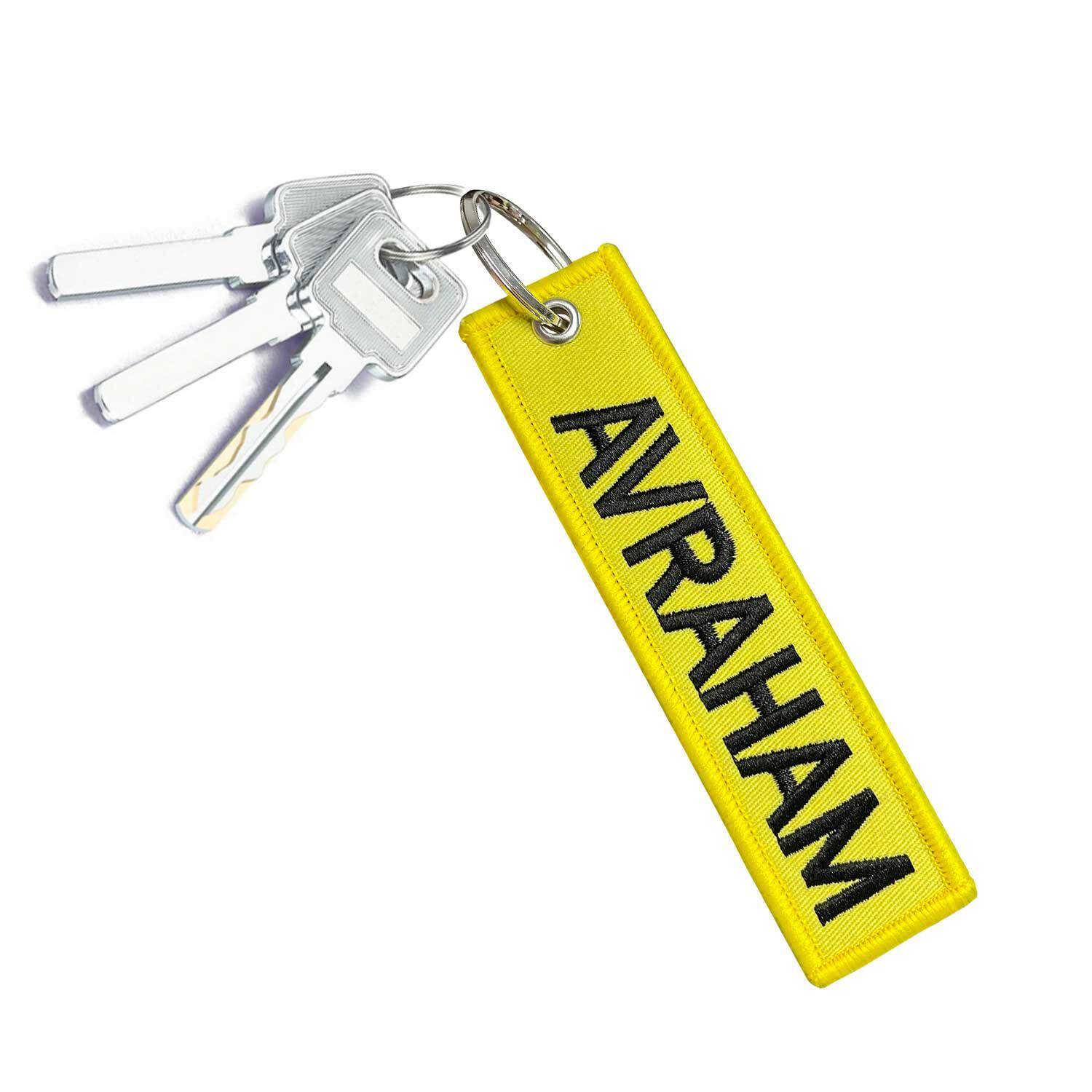 Customized key Chain Tag Motorcycle Outboard Double Sided Embroidered Keychain