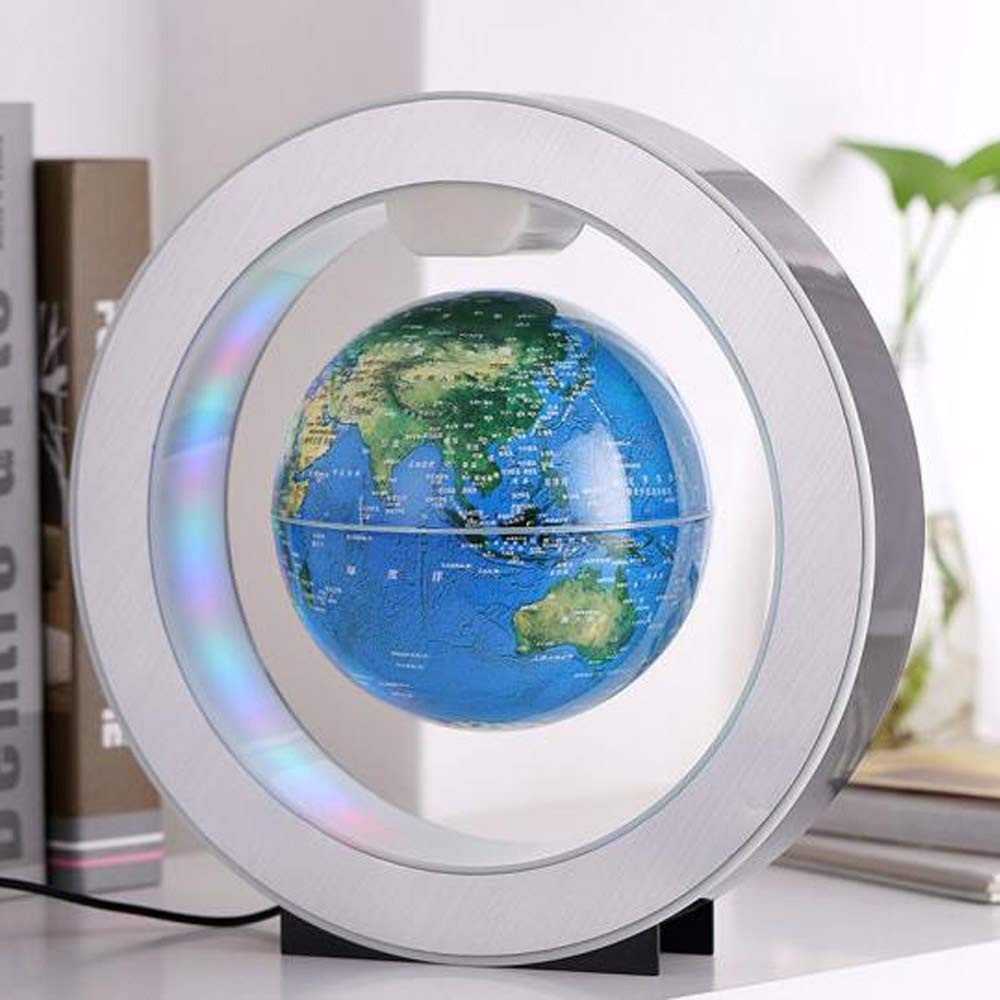 Magnetic Levitation Floating World Map with Constellations LED Light Globe 2...