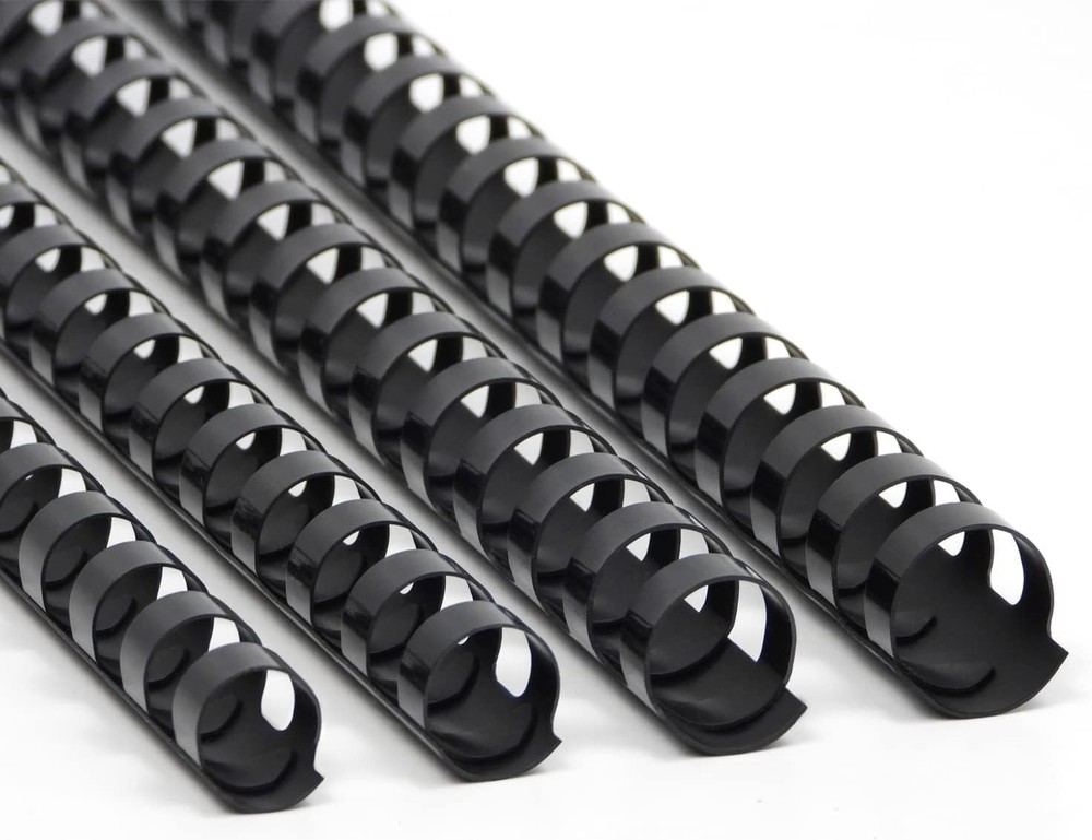 Multi-Size Pack of 40 Black Binding Combs for Letter Size - Durability Assured