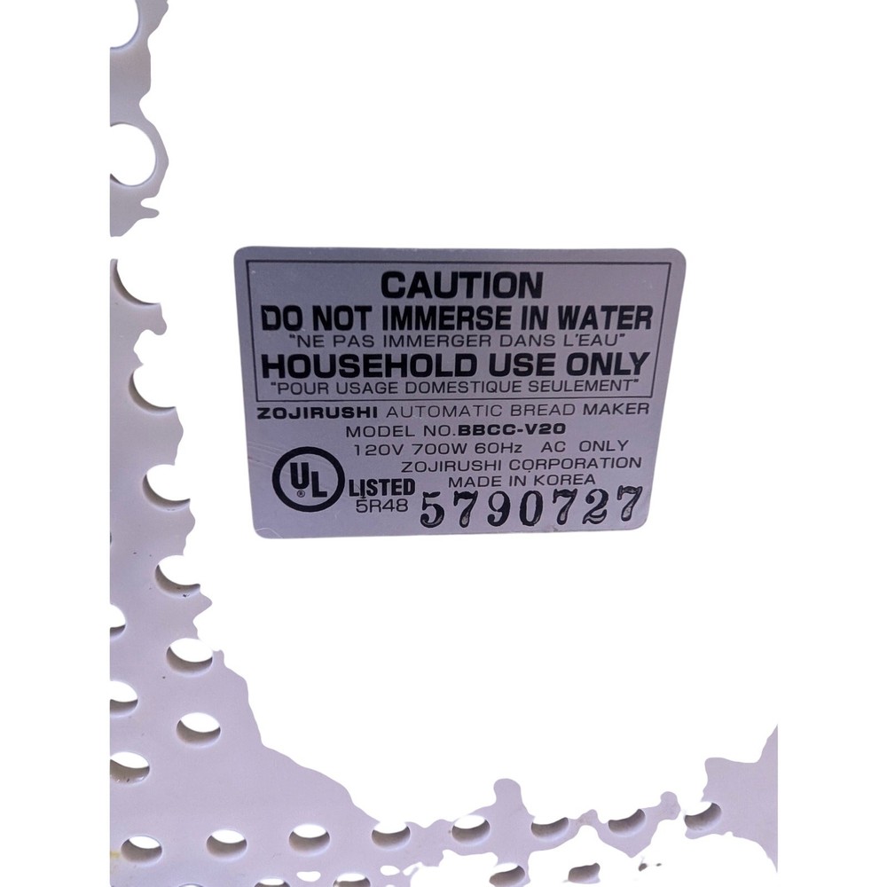 Zojirushi Home Bakery BBCC-V20 Automatic Bread Maker Machine 2lb Double Paddle