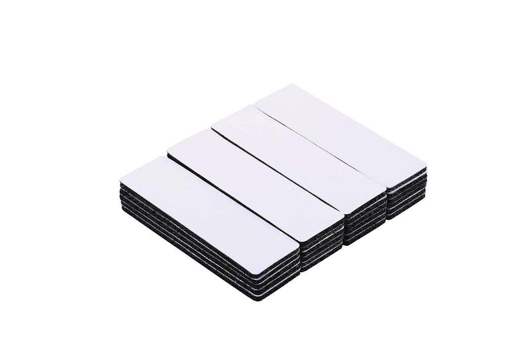 20 Sets Heavy Duty Hook & Loop Adhesive Strips 1x4” Black Sticky Back Fastener