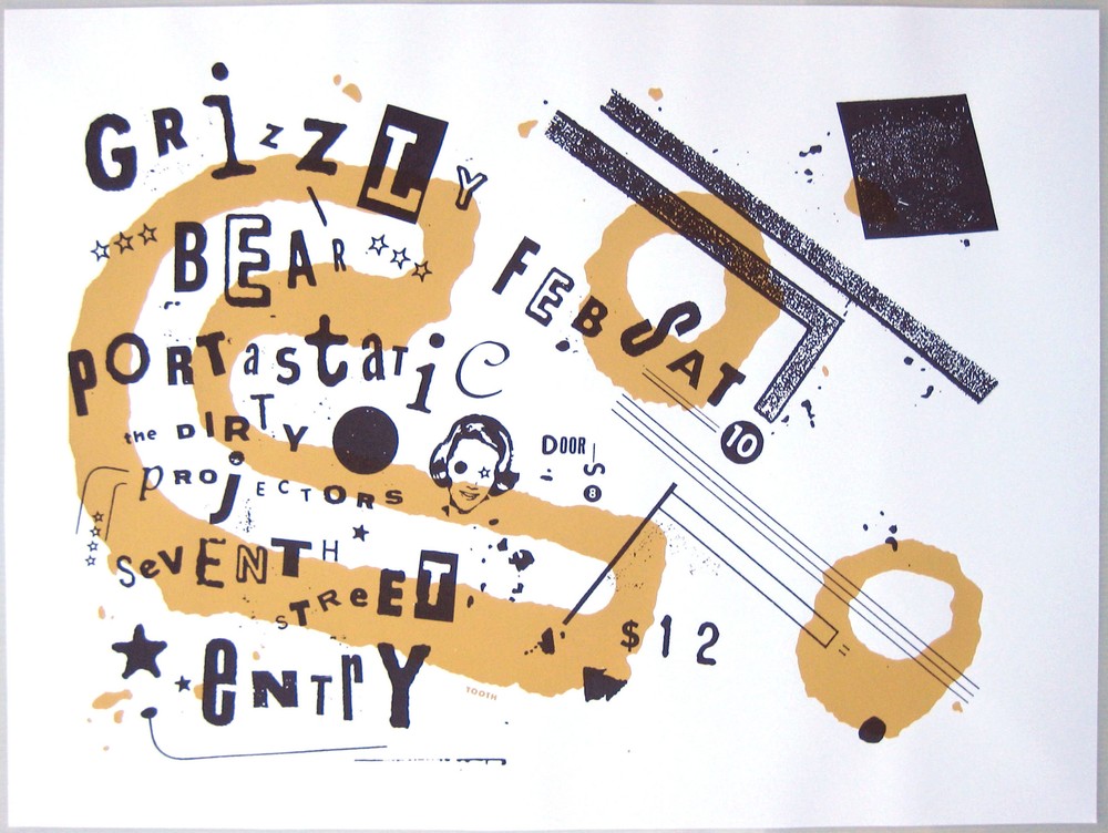 Grizzly Bear Concert Poster 2007