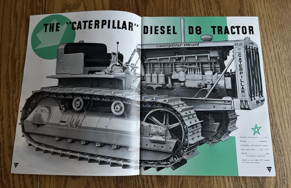 1930’s Caterpillar D8 Diesel Tractor Brochure