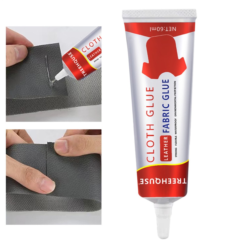 60ml Clear Leather Adhesive Car Seat Glue for Sofas, Purses, Leather Bonding