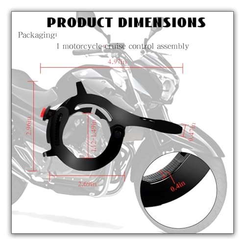 Universal Motorcycle Throttle Lock with Silicone Protective Ring - Adjustable