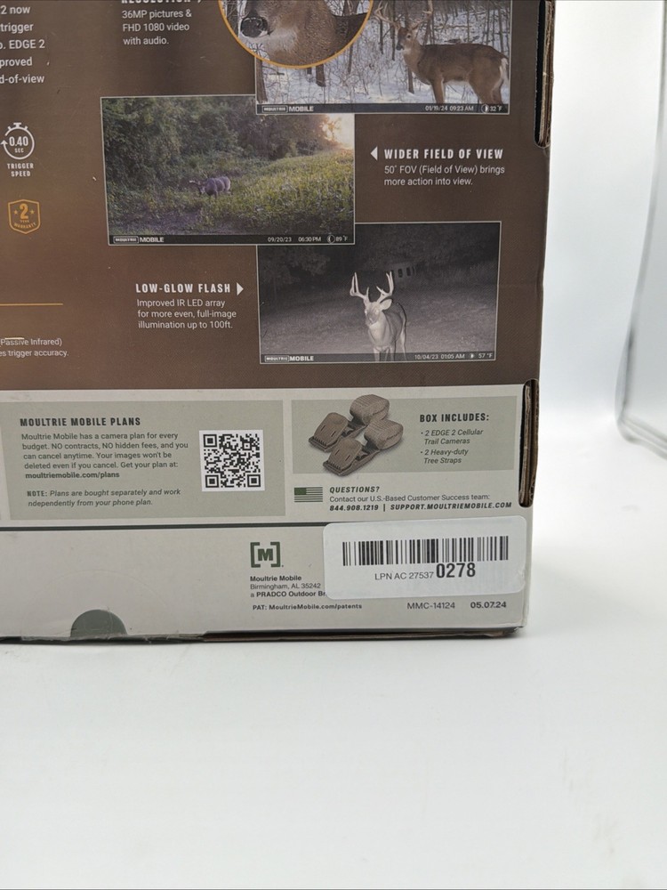 Moultrie Mobile Edge 2 Cellular Trail Cam, 2-Pack Free Ship