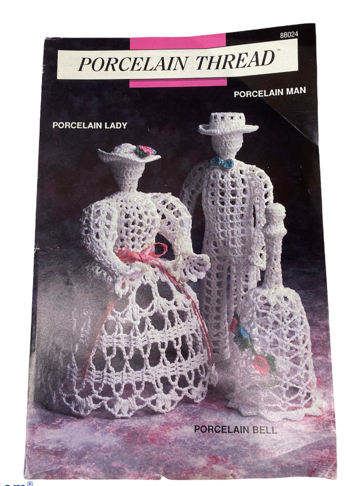 Porcelain Thread Lady Man Bell Annie's Crochet Pattern/Instruction Leaflet 8B024