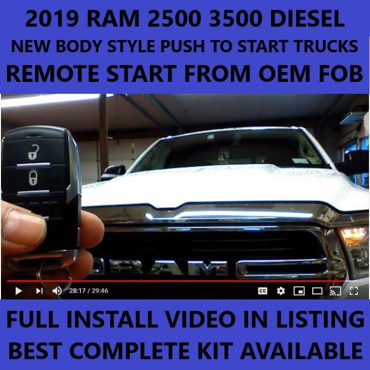 Plug & Play Remote Start for 2019 RAM 2500,3500 DIESEL ENGINE