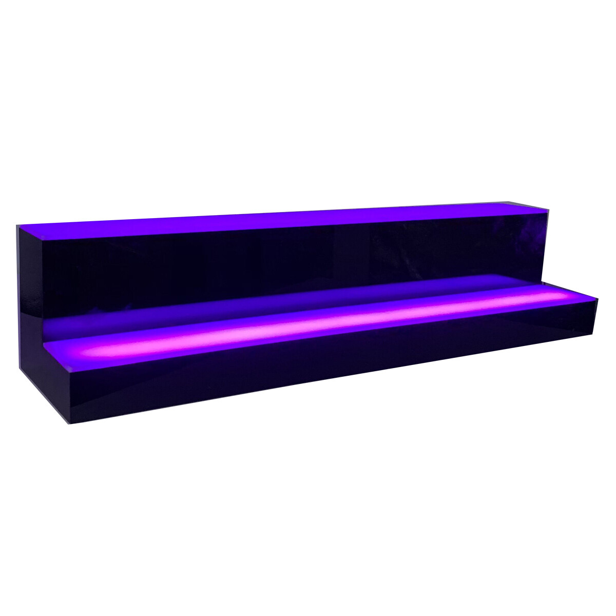 2 Step LED Lighted Shelves Liquor Bar Bottle Display Shelf with Remote Control