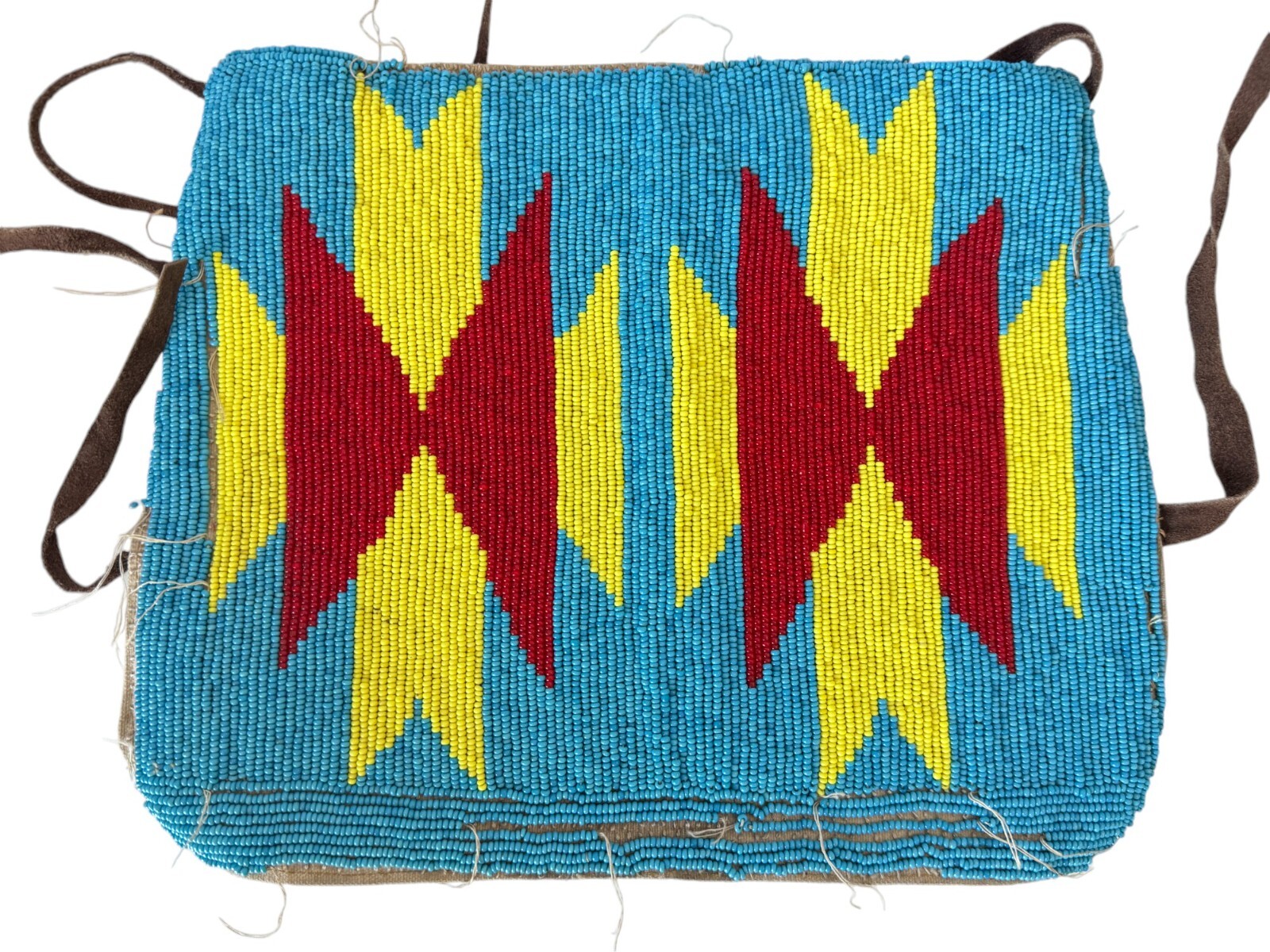 Antique Native American Plains Ceremonial Handmade Beaded Cuffs