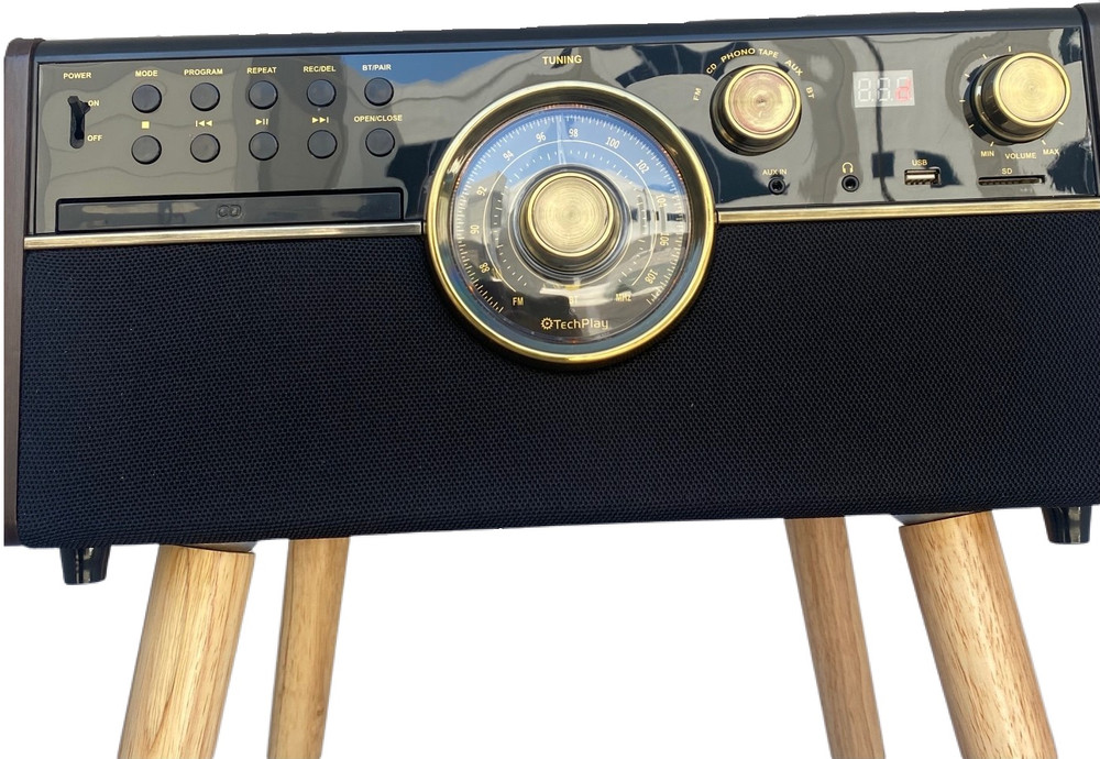 TechPlay Cyclops High Power System, Turntable, Cassette/CD W/Dual Bluetooth