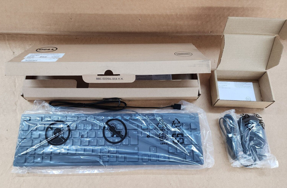 DELL RX6RM & RFDYY Black USB Keyboard & Mouse