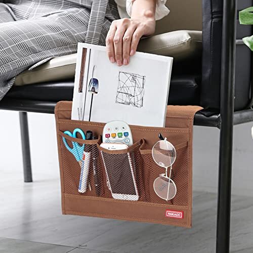 Bedside Storage Organizer Couch Remote Control Caddy Bed Table Holder Pockets