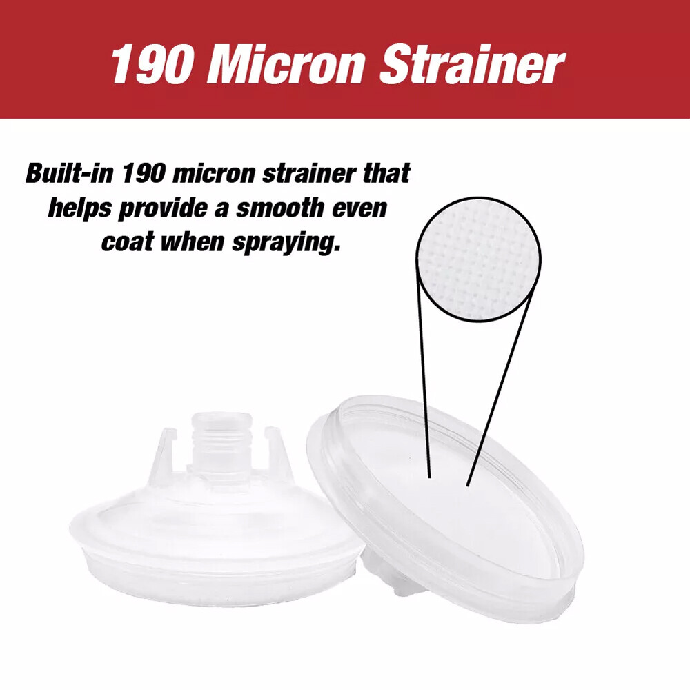 50pcs PPS CUPS Disposable Paint Spray Gun Cup Liners and Lid System 600ML 20oz