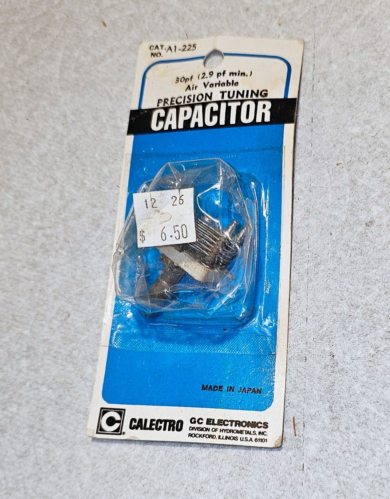 Precision Tuning Capacitor 30pf (2.9 pf min) Air Variable - Cat No. A1-225