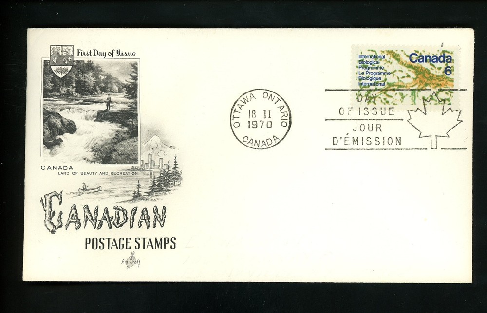 Postal History Canada FDC #507 UN Biological Program 1970 Artcraft