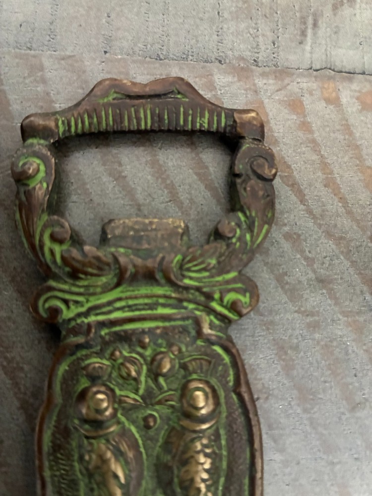 Vintage Solid Brass Bird Design Handle Bottle Opener 3 1/2"