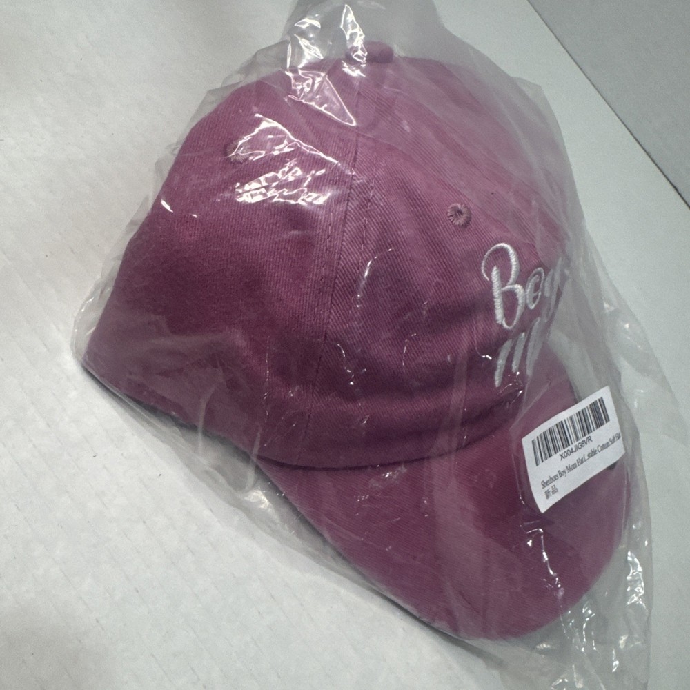 Boy Mom Hat Pink Embroidered Adjustable Cap Womens New