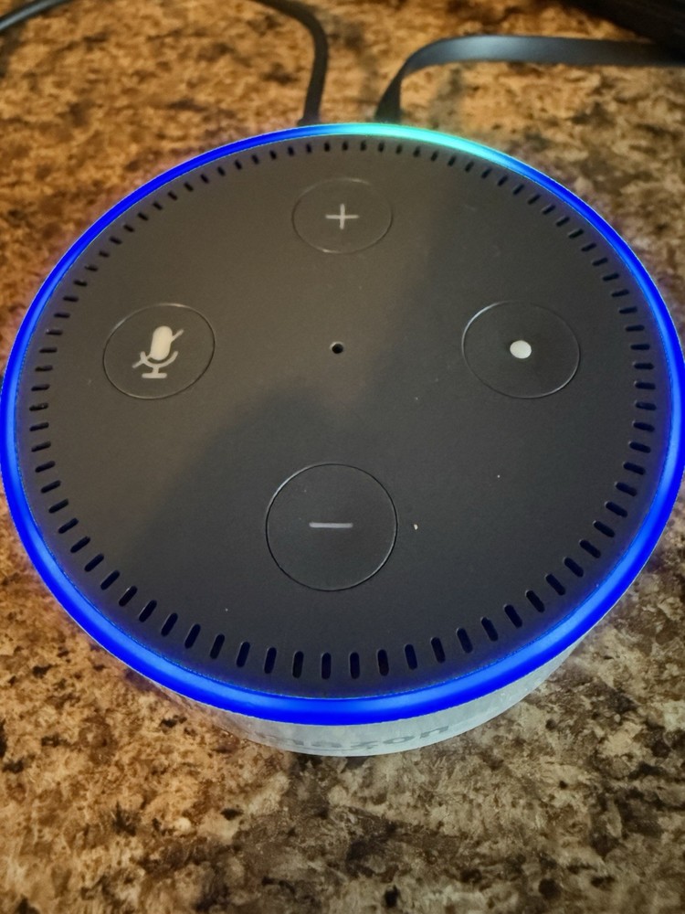 Amazon Echo Dot 2nd Gen Alexa Smart Speaker Tested w OEM Adapter No USB Cable