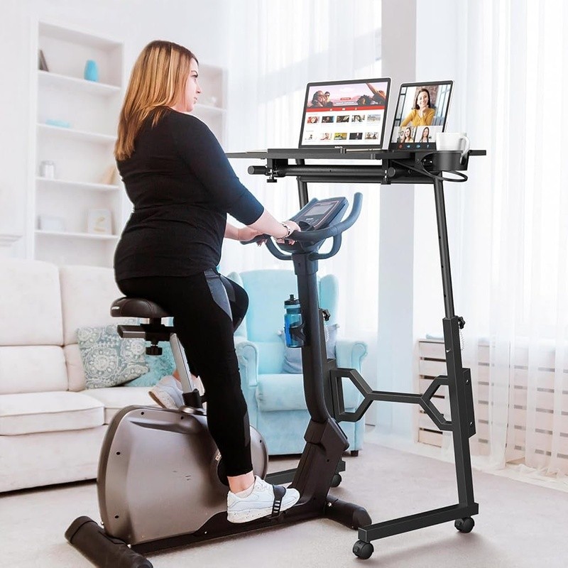 Adjustable Mobile Standing Desk Treadmill Ergonomic Height Rolling Workstation
