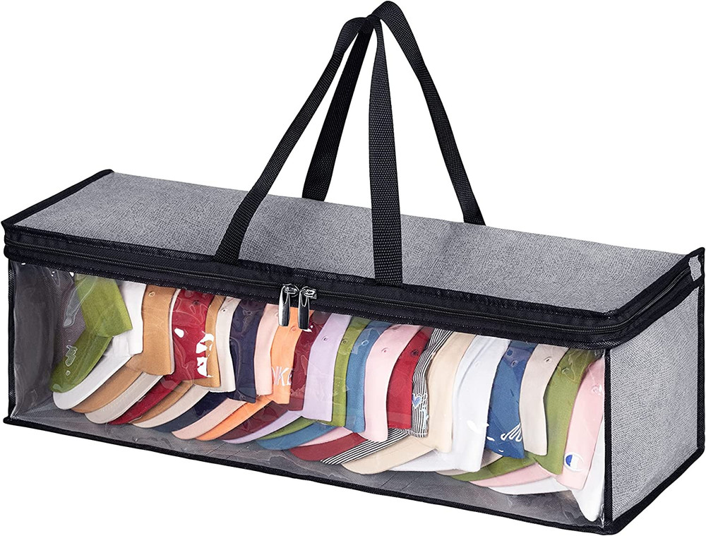 Hat Organizer for Baseball Caps Holder Large Hat Storage Bag Rack with Double Ca