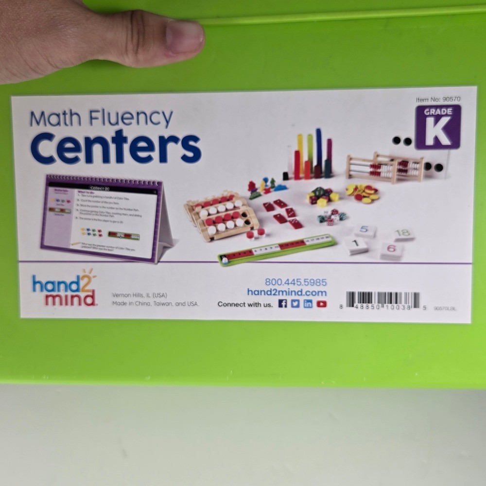 Hand2Mind Math Fluency Centers Grade K Activity Kit 90570 Educational Learning