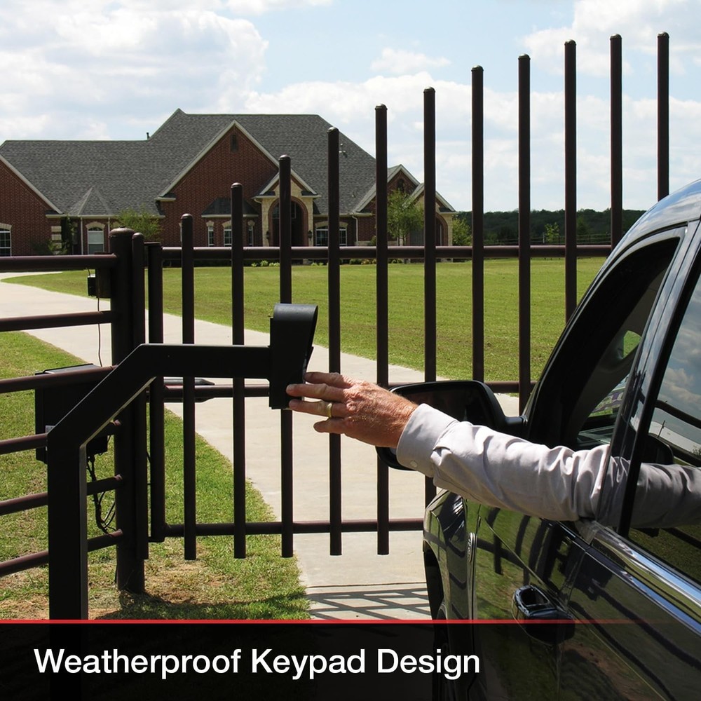 Keypad with 25 Programmable Codes, Wireless Connectivity for Easy Installation