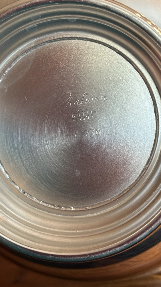 Gorham Silverplate Bowl And 6 Godinger Silverplate Coasters